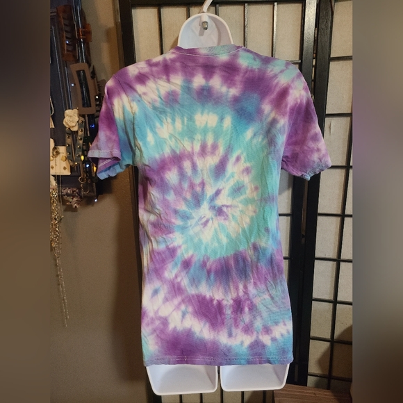 Purple and Blue Tie-dye Tee sz S - Picture 3 of 8